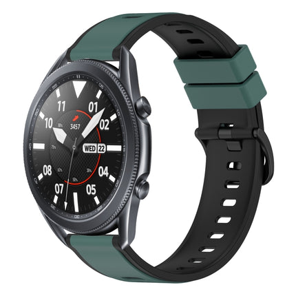 22mm Two-Color Silicone Watch Band, For Samsung Galaxy Watch3 45mm, For Samsung Galaxy Watch 46mm, For Samsung Gear S3 Classic, For Samsung Gear S3 Frontier - DealBuddy