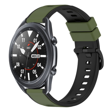 22mm Two-Color Silicone Watch Band, For Samsung Galaxy Watch3 45mm, For Samsung Galaxy Watch 46mm, For Samsung Gear S3 Classic, For Samsung Gear S3 Frontier - DealBuddy