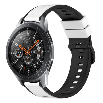 22mm Two-Color Silicone Watch Band, For Samsung Galaxy Watch3 45mm, For Samsung Galaxy Watch 46mm, For Samsung Gear S3 Classic, For Samsung Gear S3 Frontier - DealBuddy