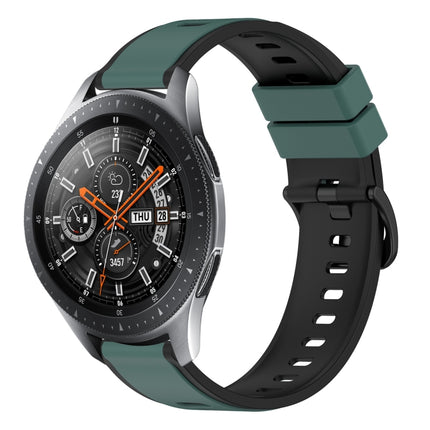 22mm Two-Color Silicone Watch Band, For Samsung Galaxy Watch3 45mm, For Samsung Galaxy Watch 46mm, For Samsung Gear S3 Classic, For Samsung Gear S3 Frontier - DealBuddy