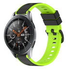 For Samsung Galaxy Watch 46mm / Black+Lime Green