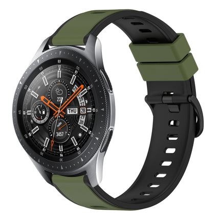 22mm Two-Color Silicone Watch Band, For Samsung Galaxy Watch3 45mm, For Samsung Galaxy Watch 46mm, For Samsung Gear S3 Classic, For Samsung Gear S3 Frontier - DealBuddy