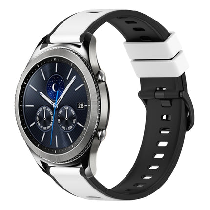22mm Two-Color Silicone Watch Band, For Samsung Galaxy Watch3 45mm, For Samsung Galaxy Watch 46mm, For Samsung Gear S3 Classic, For Samsung Gear S3 Frontier - DealBuddy