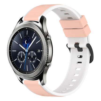 22mm Two-Color Silicone Watch Band, For Samsung Galaxy Watch3 45mm, For Samsung Galaxy Watch 46mm, For Samsung Gear S3 Classic, For Samsung Gear S3 Frontier - DealBuddy