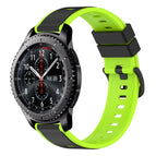 For Samsung Gear S3 Frontier / Black+Lime Green