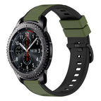 For Samsung Gear S3 Frontier / Army Green + Black