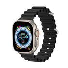Ocean Silicone Metal Head Watch Band, For Apple Watch Ultra 49mm / Series 8&7 45mm, For Apple Watch Series 8&7 41mm / SE 2&6&SE&5&4 40mm / 3&2&1 38mm - DealBuddy