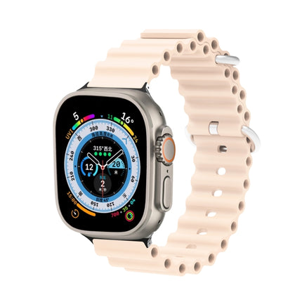 Ocean Silicone Metal Head Watch Band, For Apple Watch Ultra 49mm / Series 8&7 45mm, For Apple Watch Series 8&7 41mm / SE 2&6&SE&5&4 40mm / 3&2&1 38mm - DealBuddy