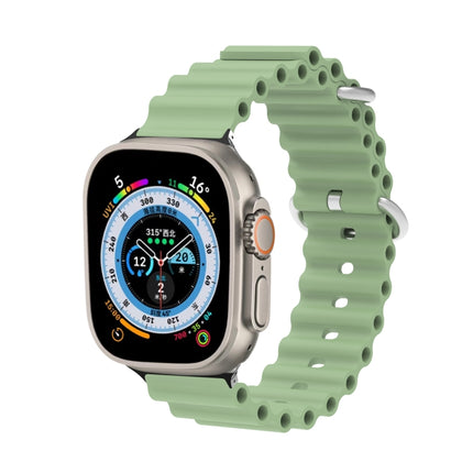 Ocean Silicone Metal Head Watch Band, For Apple Watch Ultra 49mm / Series 8&7 45mm, For Apple Watch Series 8&7 41mm / SE 2&6&SE&5&4 40mm / 3&2&1 38mm - DealBuddy