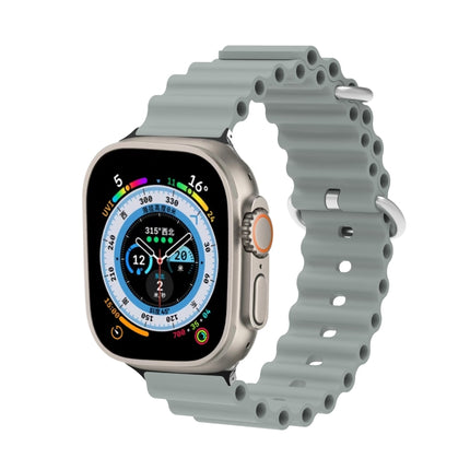 Ocean Silicone Metal Head Watch Band, For Apple Watch Ultra 49mm / Series 8&7 45mm, For Apple Watch Series 8&7 41mm / SE 2&6&SE&5&4 40mm / 3&2&1 38mm - DealBuddy