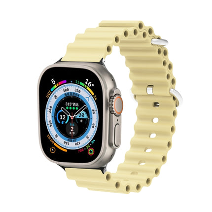 Ocean Silicone Metal Head Watch Band, For Apple Watch Ultra 49mm / Series 8&7 45mm, For Apple Watch Series 8&7 41mm / SE 2&6&SE&5&4 40mm / 3&2&1 38mm - DealBuddy