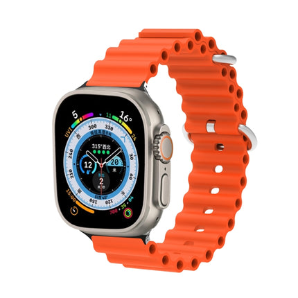 Ocean Silicone Metal Head Watch Band, For Apple Watch Ultra 49mm / Series 8&7 45mm, For Apple Watch Series 8&7 41mm / SE 2&6&SE&5&4 40mm / 3&2&1 38mm - DealBuddy