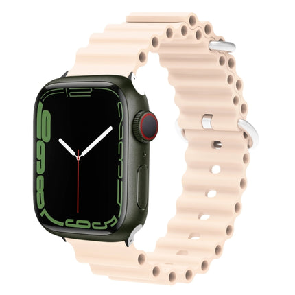 Ocean Silicone Metal Head Watch Band, For Apple Watch Ultra 49mm / Series 8&7 45mm, For Apple Watch Series 8&7 41mm / SE 2&6&SE&5&4 40mm / 3&2&1 38mm - DealBuddy
