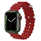 For Apple Watch Series 8&7 41mm / SE 2&6&SE&5&4 40mm / 3&2&1 38mm / Wine Red