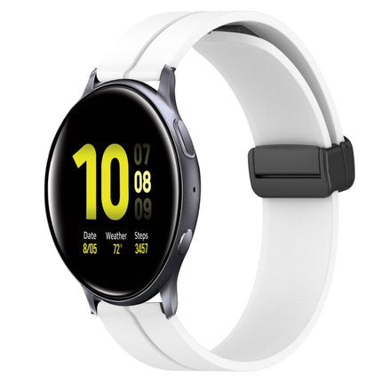 20mm Solid Color Magnetic Clasp Silicone Watch Band