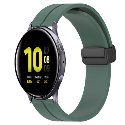 20mm Solid Color Magnetic Clasp Silicone Watch Band, For Samsung Galaxy Watch Active2 44mm, For Samsung Galaxy Watch 42mm - DealBuddy