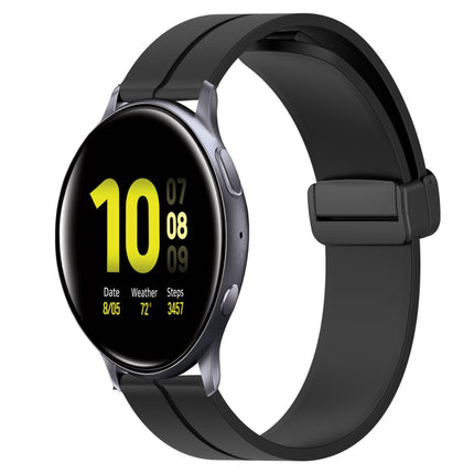 20mm Solid Color Magnetic Clasp Silicone Watch Band, For Samsung Galaxy Watch Active2 44mm, For Samsung Galaxy Watch 42mm - DealBuddy
