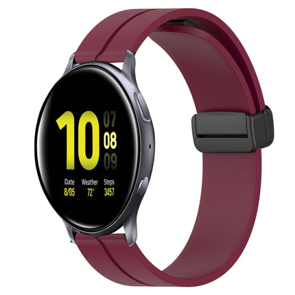 20mm Solid Color Magnetic Clasp Silicone Watch Band, For Samsung Galaxy Watch Active2 44mm, For Samsung Galaxy Watch 42mm - DealBuddy
