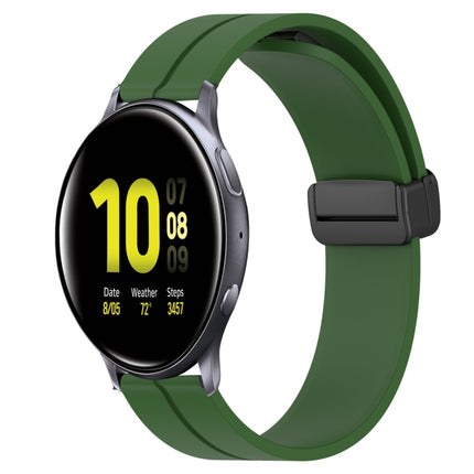 20mm Solid Color Magnetic Clasp Silicone Watch Band, For Samsung Galaxy Watch Active2 44mm, For Samsung Galaxy Watch 42mm - DealBuddy