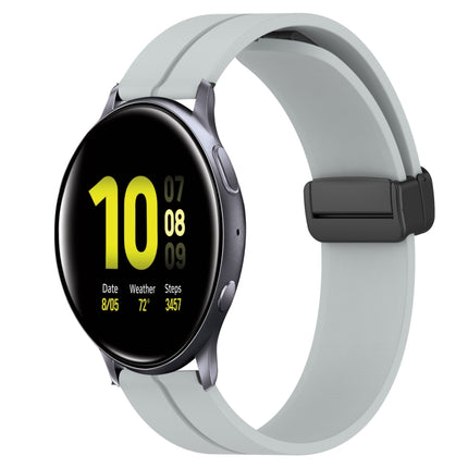20mm Solid Color Magnetic Clasp Silicone Watch Band, For Samsung Galaxy Watch Active2 44mm, For Samsung Galaxy Watch 42mm - DealBuddy