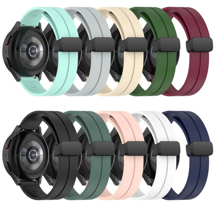 20mm Solid Color Magnetic Clasp Silicone Watch Band