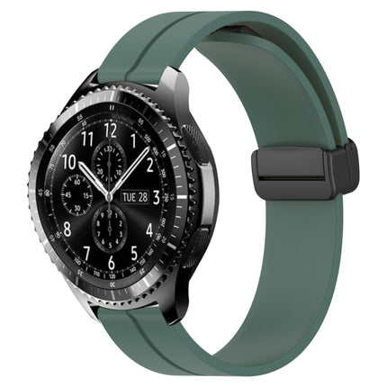 22mm Solid Color Magnetic Clasp Silicone Watch Band, For Samsung Galaxy Watch3 45mm, For Samsung Galaxy Watch 46mm, For Samsung Gear S3 Classic, For Samsung Gear S3 Frontier - DealBuddy