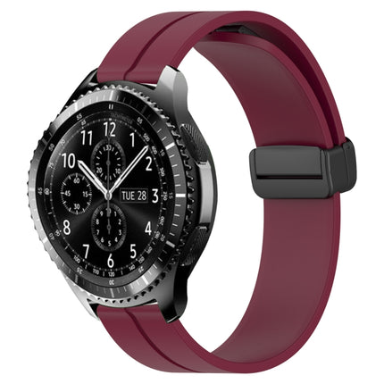 22mm Solid Color Magnetic Clasp Silicone Watch Band
