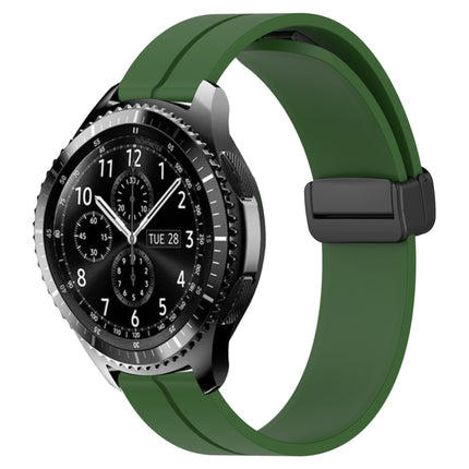 22mm Solid Color Magnetic Clasp Silicone Watch Band