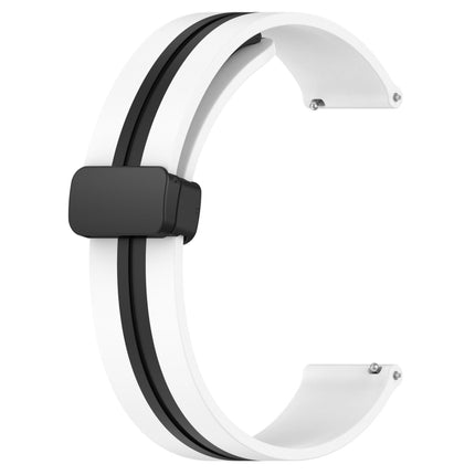 22mm Folding Magnetic Clasp Silicone Watch Band, For Samsung Galaxy Watch3 45mm, For Samsung Galaxy Watch 46mm, For Samsung Gear S3 Classic, For Samsung Gear S3 Frontier - DealBuddy
