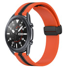 22mm Folding Magnetic Clasp Silicone Watch Band, For Samsung Galaxy Watch3 45mm, For Samsung Galaxy Watch 46mm, For Samsung Gear S3 Classic, For Samsung Gear S3 Frontier - DealBuddy