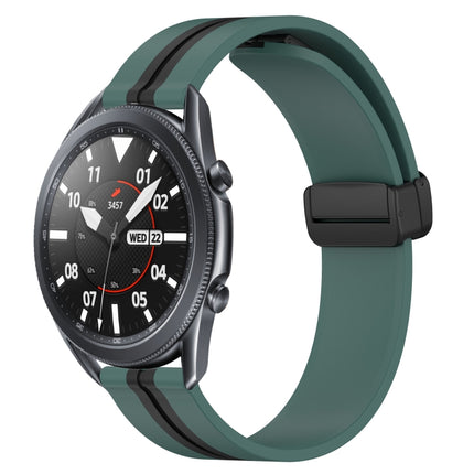 22mm Folding Magnetic Clasp Silicone Watch Band, For Samsung Galaxy Watch3 45mm, For Samsung Galaxy Watch 46mm, For Samsung Gear S3 Classic, For Samsung Gear S3 Frontier - DealBuddy
