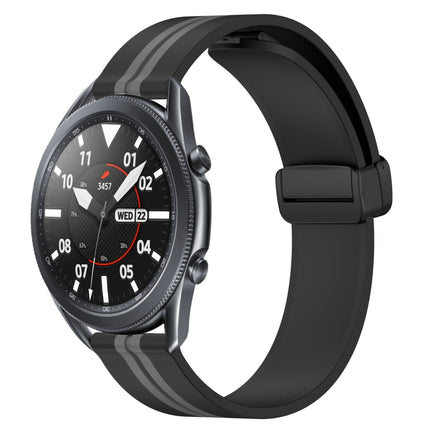 22mm Folding Magnetic Clasp Silicone Watch Band, For Samsung Galaxy Watch3 45mm, For Samsung Galaxy Watch 46mm, For Samsung Gear S3 Classic, For Samsung Gear S3 Frontier - DealBuddy