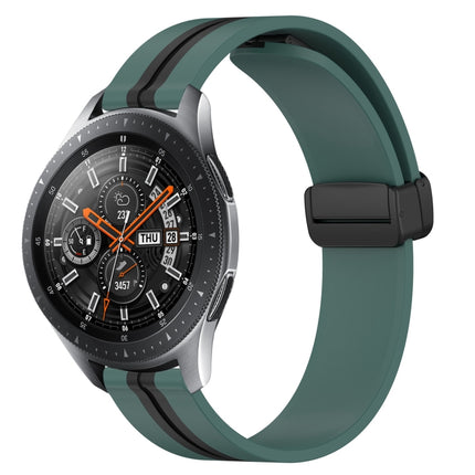 22mm Folding Magnetic Clasp Silicone Watch Band, For Samsung Galaxy Watch3 45mm, For Samsung Galaxy Watch 46mm, For Samsung Gear S3 Classic, For Samsung Gear S3 Frontier - DealBuddy