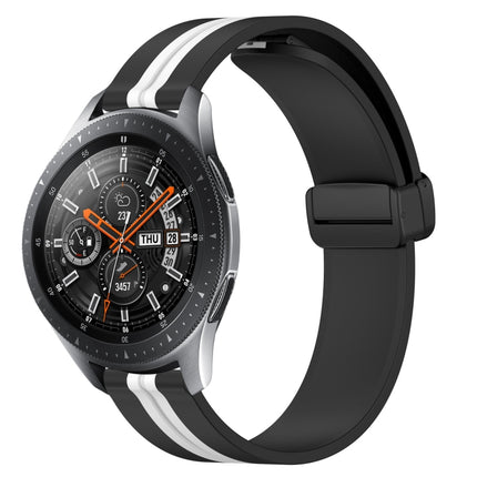 22mm Folding Magnetic Clasp Silicone Watch Band, For Samsung Galaxy Watch3 45mm, For Samsung Galaxy Watch 46mm, For Samsung Gear S3 Classic, For Samsung Gear S3 Frontier - DealBuddy