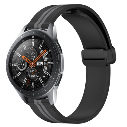 22mm Folding Magnetic Clasp Silicone Watch Band, For Samsung Galaxy Watch3 45mm, For Samsung Galaxy Watch 46mm, For Samsung Gear S3 Classic, For Samsung Gear S3 Frontier - DealBuddy