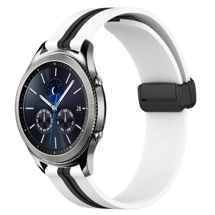 22mm Folding Magnetic Clasp Silicone Watch Band, For Samsung Galaxy Watch3 45mm, For Samsung Galaxy Watch 46mm, For Samsung Gear S3 Classic, For Samsung Gear S3 Frontier - DealBuddy