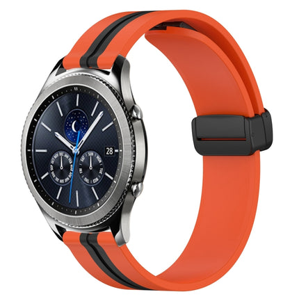 22mm Folding Magnetic Clasp Silicone Watch Band, For Samsung Galaxy Watch3 45mm, For Samsung Galaxy Watch 46mm, For Samsung Gear S3 Classic, For Samsung Gear S3 Frontier - DealBuddy