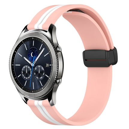 22mm Folding Magnetic Clasp Silicone Watch Band, For Samsung Galaxy Watch3 45mm, For Samsung Galaxy Watch 46mm, For Samsung Gear S3 Classic, For Samsung Gear S3 Frontier - DealBuddy