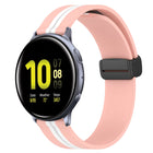 20mm Folding Magnetic Clasp Silicone Watch Band, For Samsung Galaxy Watch Active 2 40mm, For Samsung Galaxy Watch Active 2 44mm, For Samsung Galaxy Watch 42mm - DealBuddy