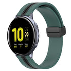 20mm Folding Magnetic Clasp Silicone Watch Band, For Samsung Galaxy Watch Active 2 40mm, For Samsung Galaxy Watch Active 2 44mm, For Samsung Galaxy Watch 42mm - DealBuddy