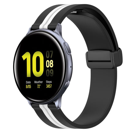20mm Folding Magnetic Clasp Silicone Watch Band, For Samsung Galaxy Watch Active 2 40mm, For Samsung Galaxy Watch Active 2 44mm, For Samsung Galaxy Watch 42mm - DealBuddy