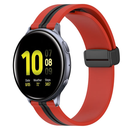 20mm Folding Magnetic Clasp Silicone Watch Band, For Samsung Galaxy Watch Active 2 40mm, For Samsung Galaxy Watch Active 2 44mm, For Samsung Galaxy Watch 42mm - DealBuddy