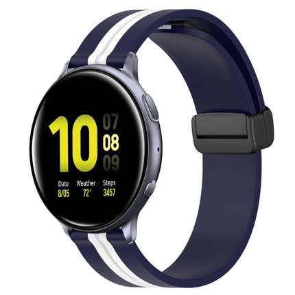 20mm Folding Magnetic Clasp Silicone Watch Band, For Samsung Galaxy Watch Active 2 40mm, For Samsung Galaxy Watch Active 2 44mm, For Samsung Galaxy Watch 42mm - DealBuddy