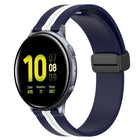20mm Folding Magnetic Clasp Silicone Watch Band, For Samsung Galaxy Watch Active 2 40mm, For Samsung Galaxy Watch Active 2 44mm, For Samsung Galaxy Watch 42mm - DealBuddy