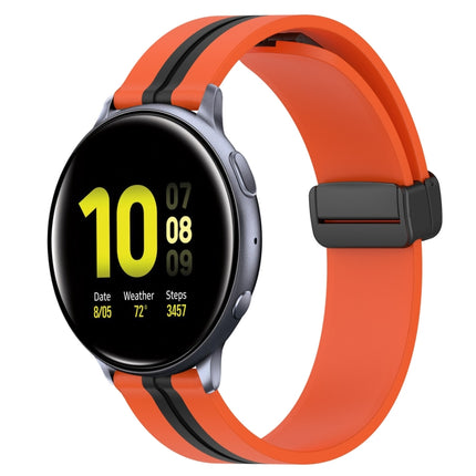 20mm Folding Magnetic Clasp Silicone Watch Band, For Samsung Galaxy Watch Active 2 40mm, For Samsung Galaxy Watch Active 2 44mm, For Samsung Galaxy Watch 42mm - DealBuddy