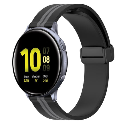 20mm Folding Magnetic Clasp Silicone Watch Band, For Samsung Galaxy Watch Active 2 40mm, For Samsung Galaxy Watch Active 2 44mm, For Samsung Galaxy Watch 42mm - DealBuddy
