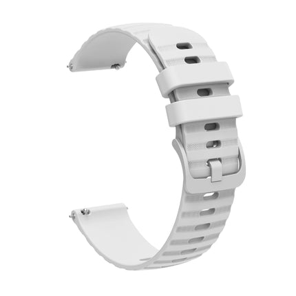20mm Wavy Dot Pattern Solid Color Silicone Watch Band