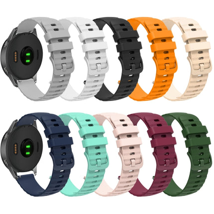 20mm Wavy Dot Pattern Solid Color Silicone Watch Band