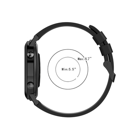 20mm Wavy Dot Pattern Solid Color Silicone Watch Band