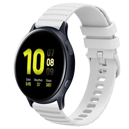 20mm Wavy Dot Pattern Solid Color Silicone Watch Band